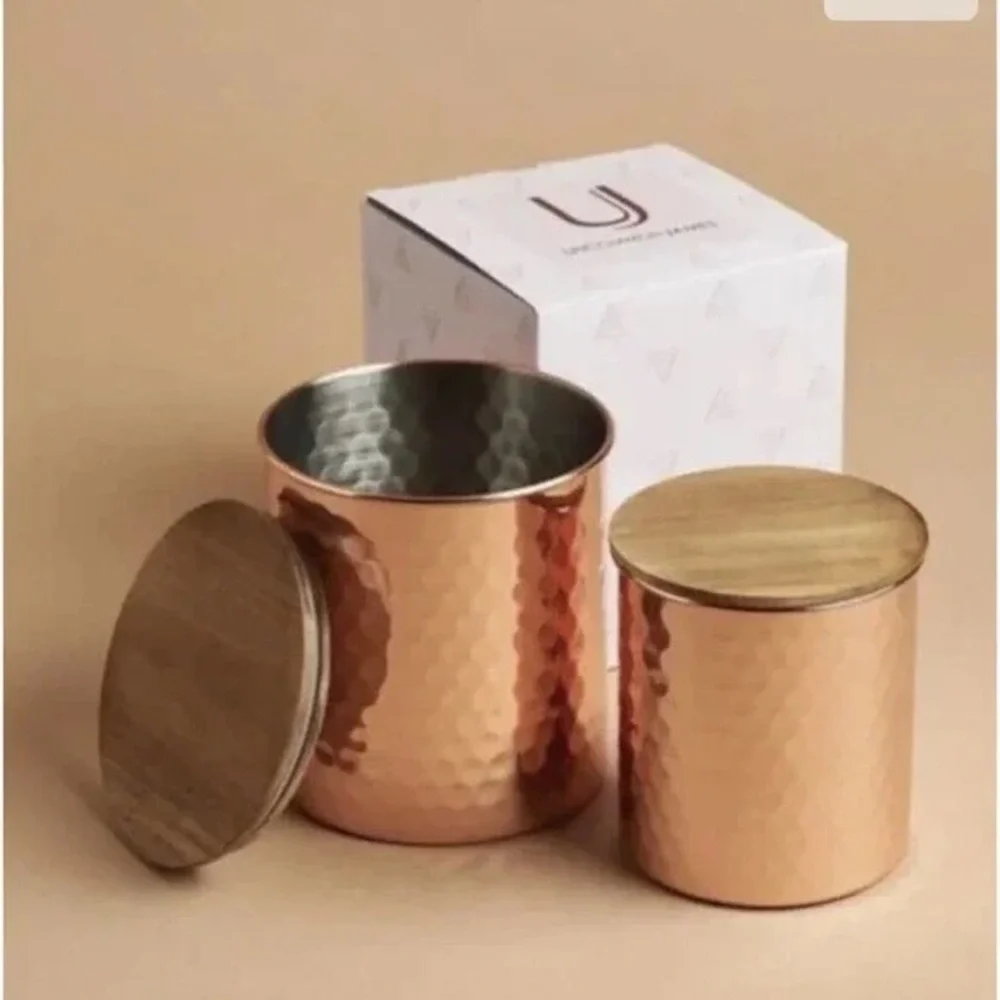Uncommon James Copper and Wood Canister Set